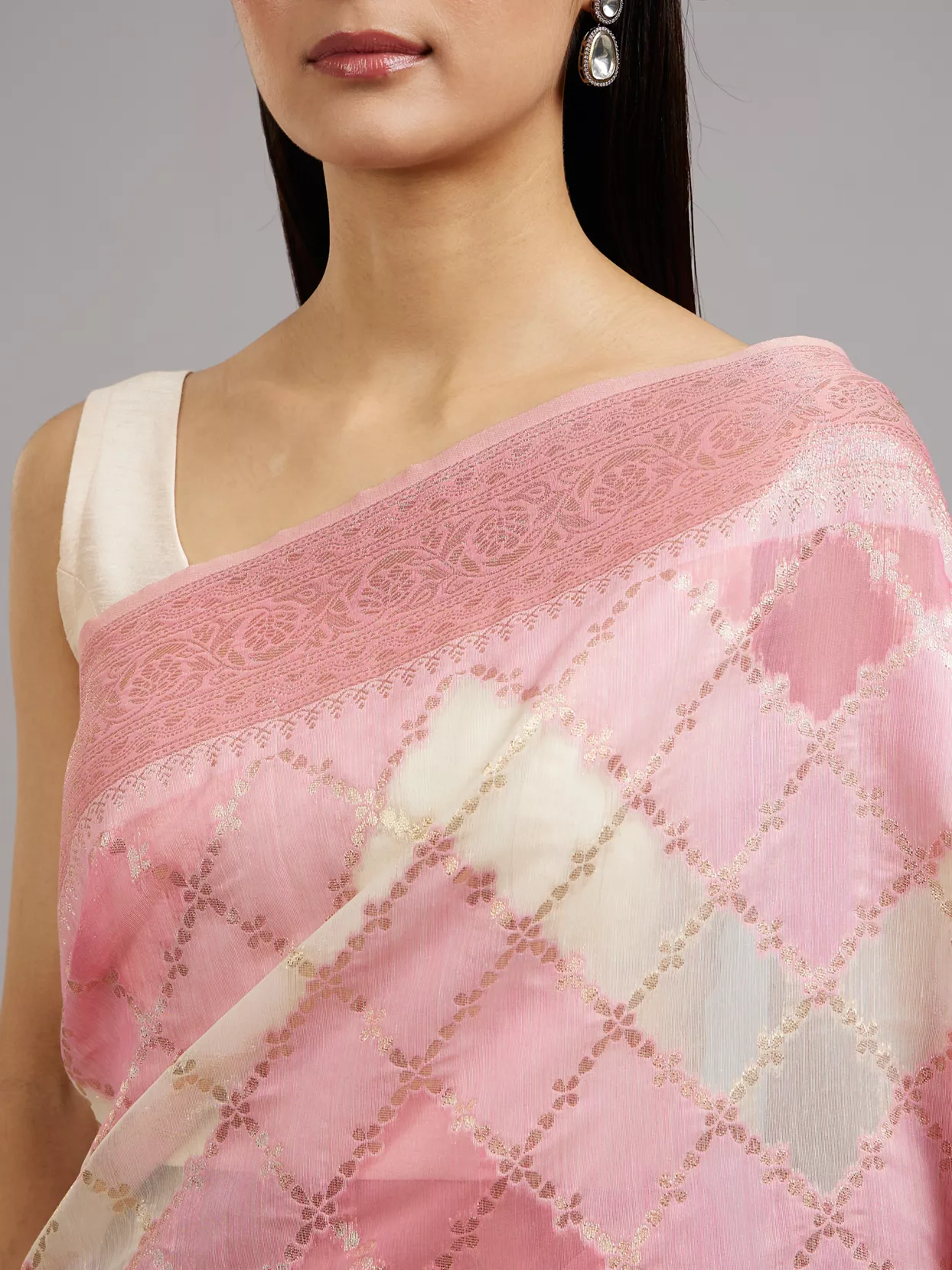 Vibrant Pink Elegance Saree - View 4