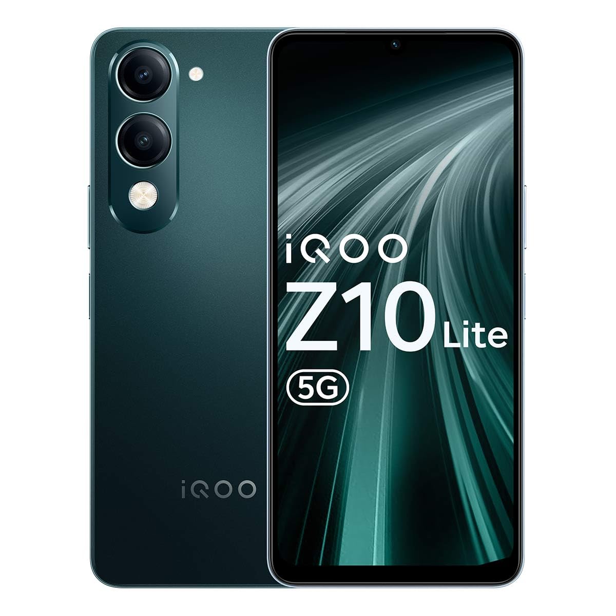 iQOO Z10 Lite 5G (Cyber Green, 6GB RAM, 128GB Storage) | 6000 mAh Battery | Dimensity 6300 5G Processor with 433K+* AnTuTu Score | IP64 Rated & Military Grade Shock-Resistance*